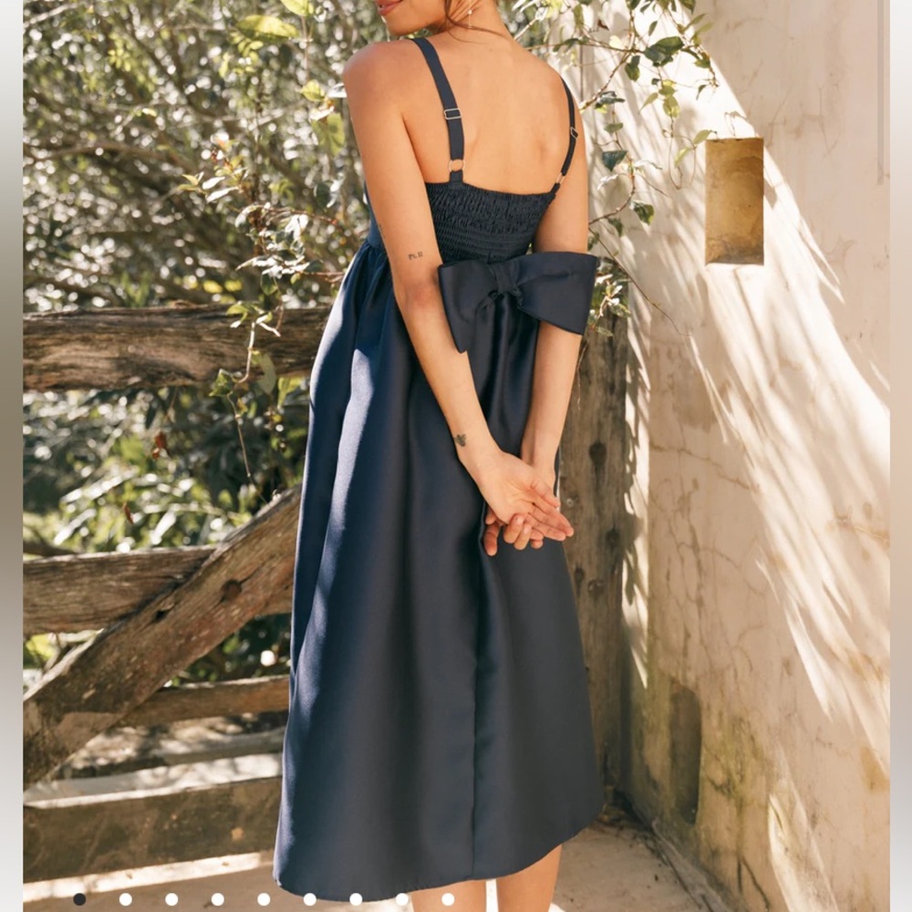 NWT Petal & Pup Navy Back Bow Dress